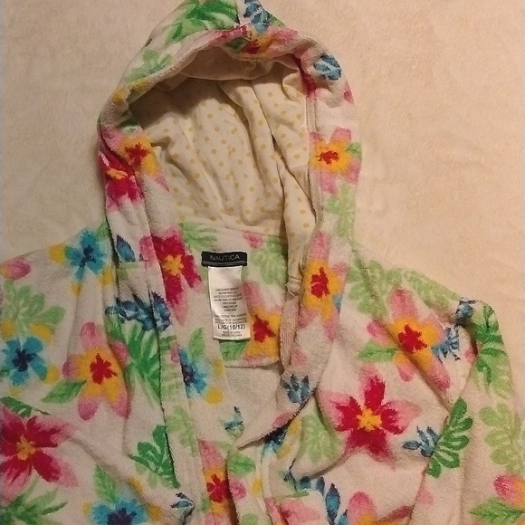 Nautica Girls Tropical Bathrobe Sz L (10-12) - Picture 1 of 7
